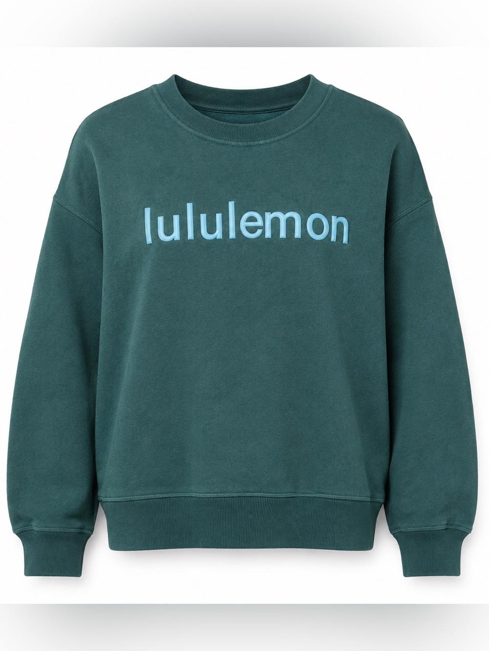Lululemon Perfectly Oversized Crew Graphic Sweatshirt Green Logo